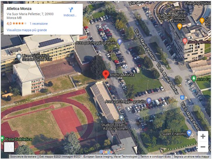 atletica monza mappa