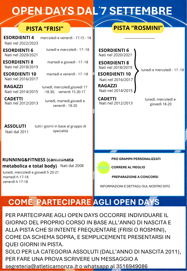 schema per open days per homepage